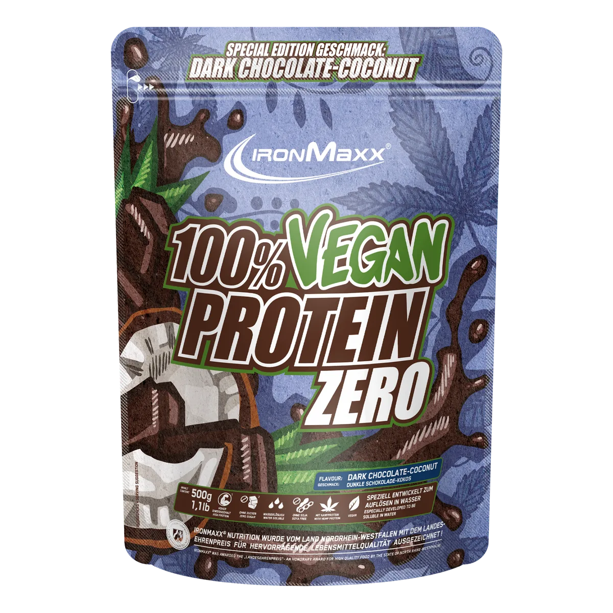 100% Vegan Protein Zero (500g) - Dark Chocolate Coconut