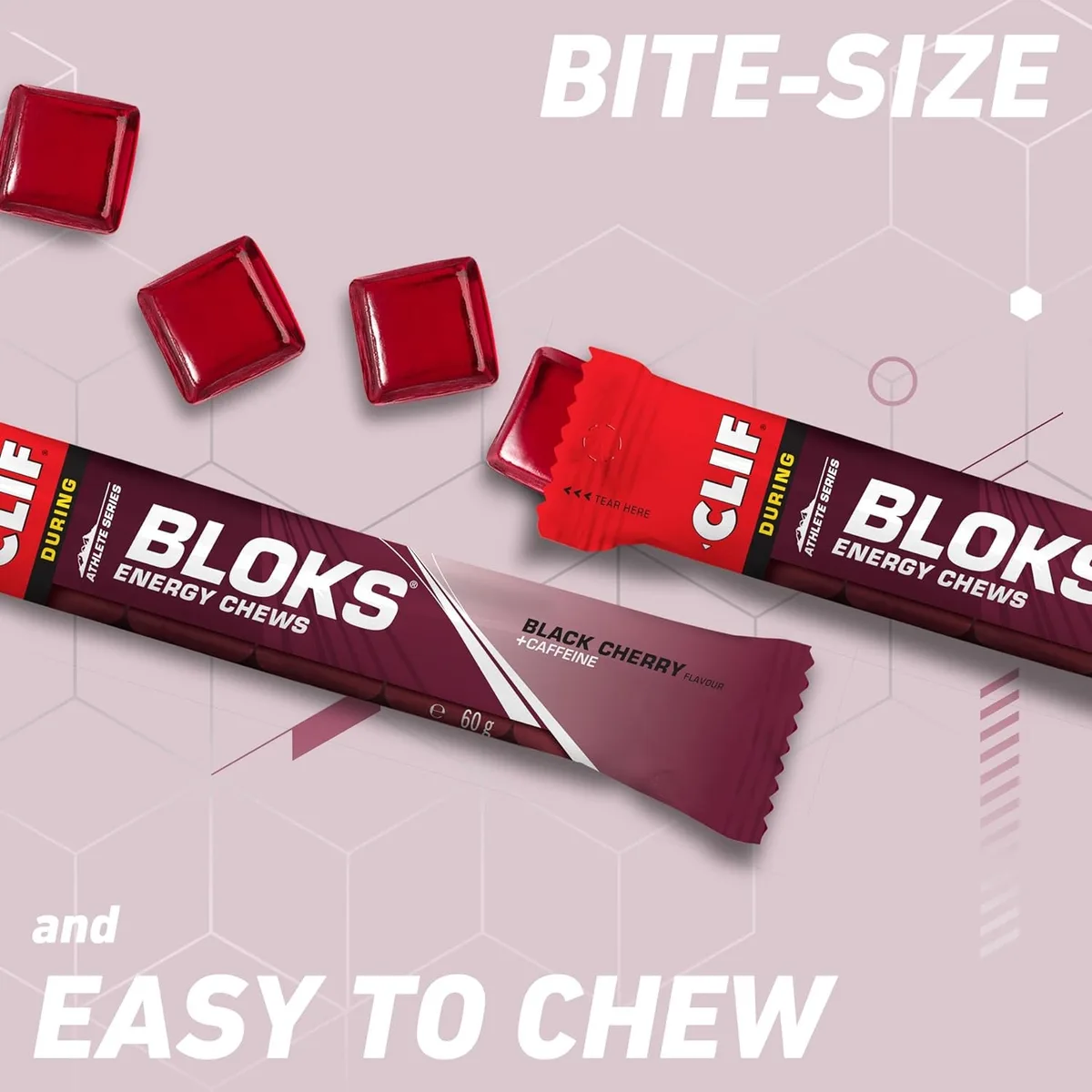 Clif Bloks Energy Chews (18x60g) Tropical Punch + Koffein – Bild 2