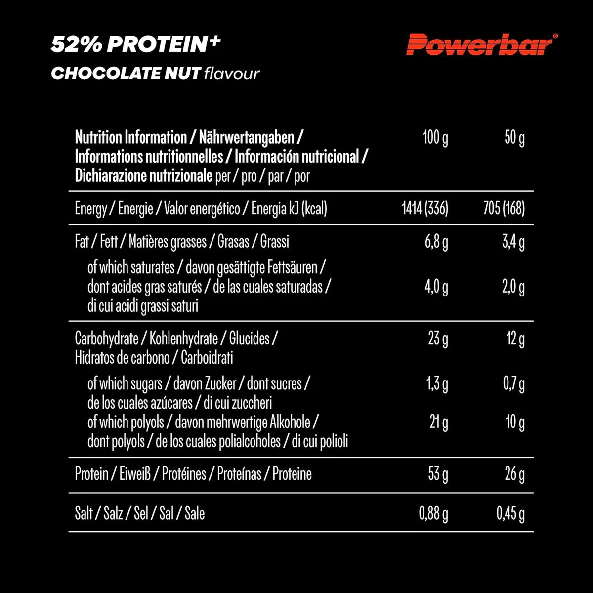 52% Protein+ Bar (20x50g) Chocolate Nut – Bild 7