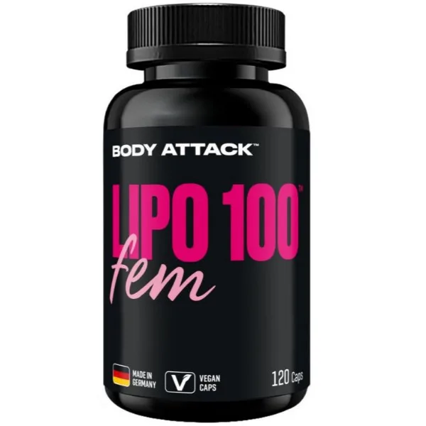 Body Attack Lipo 100 fem, 120 Kaps. (MHD: 01/26)