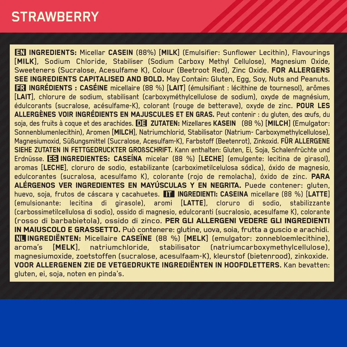 100% Casein Gold Standard (1820g) Creamy Vanilla – Bild 2