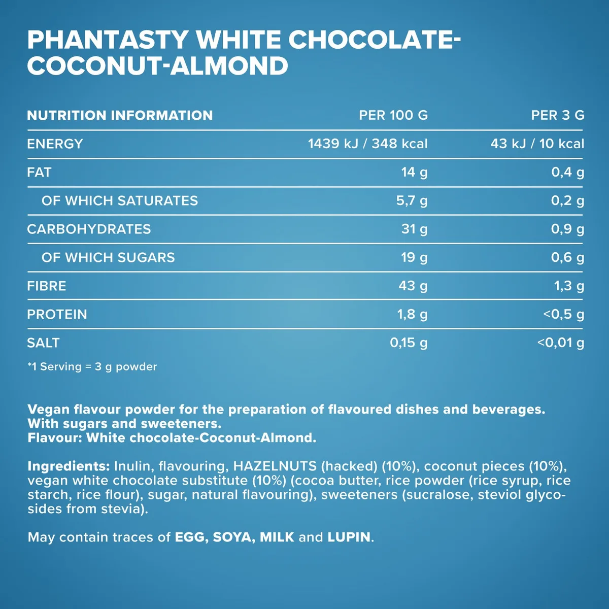 Phantasty (250g) - White Choc Coco Almond – Bild 4