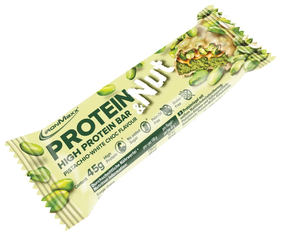 Protein & Nut (12x45g) - Pistachio White Choc – Bild 2