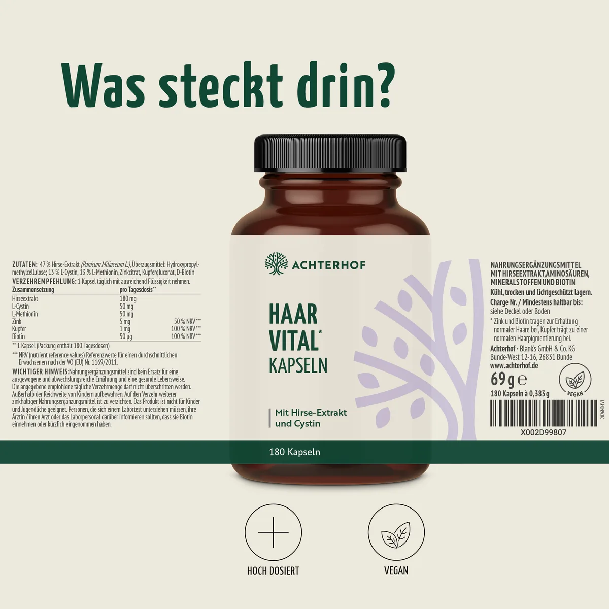 Haar Vital Kapseln (180 Kapseln) – Bild 6
