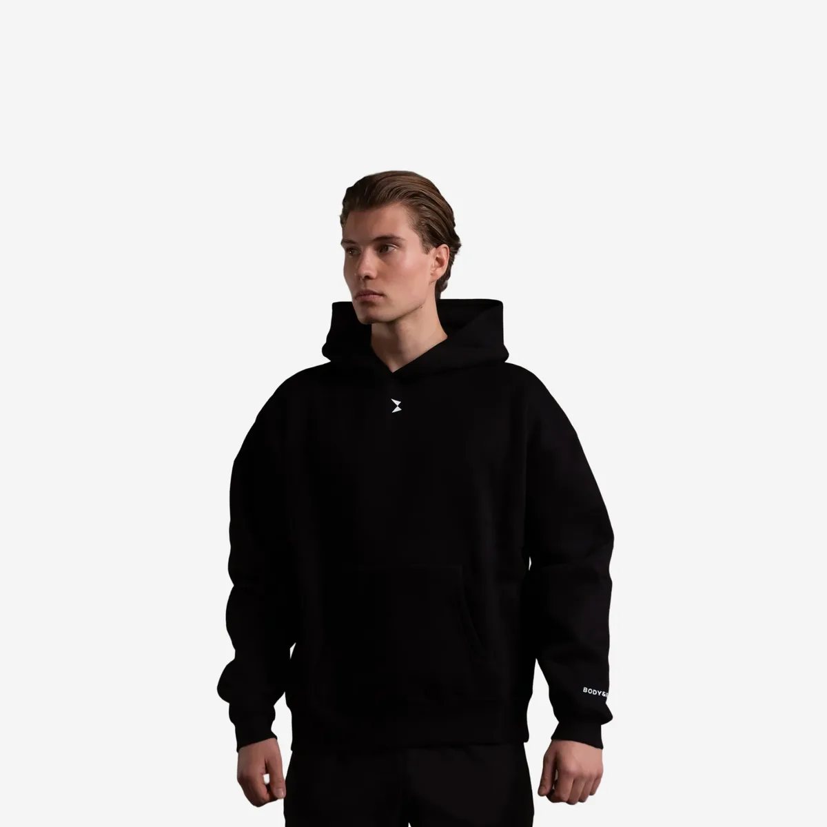 Men's Oversized Hoodie Zwart/Wit / XL – Bild 6