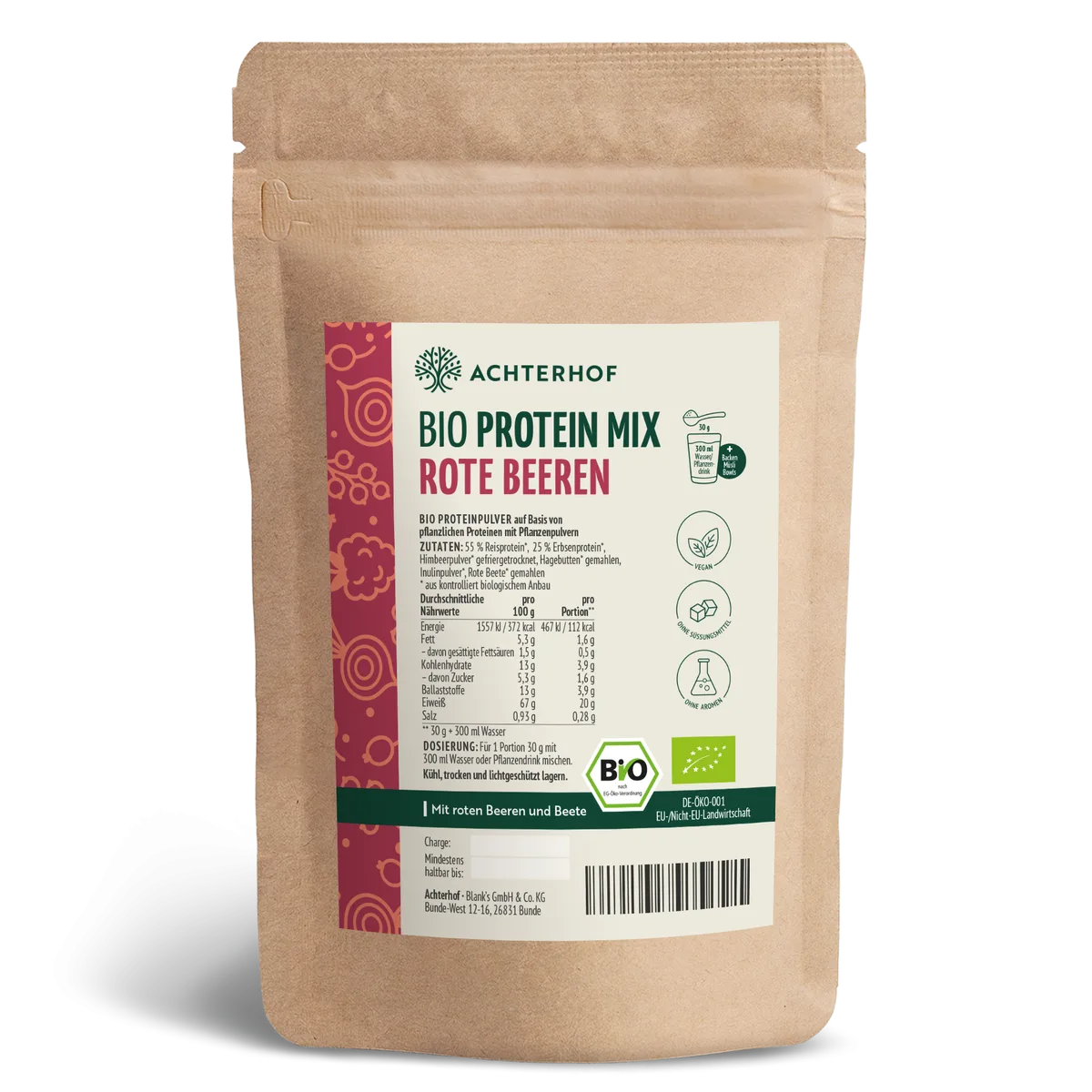 Bio Protein Mix rote Beeren (250g)