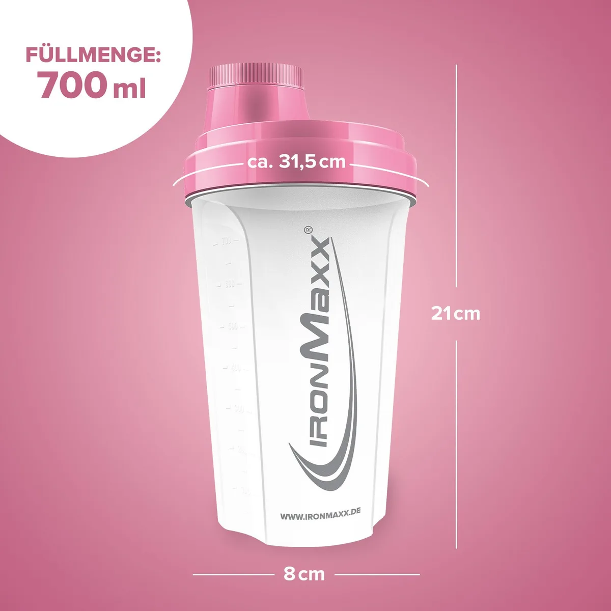 Shaker (700ml) - Frozen/White / Rosé – Bild 3