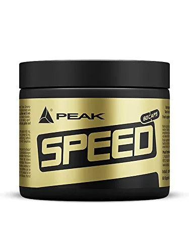 PEAK Speed - 60 Kapseln I 30 Portionen I für die Diät und als Pre-Workout Booster I mit Koffein, Aminosäuren, Pflanzenextrakten (Bitterorange, Panax Ginseng)