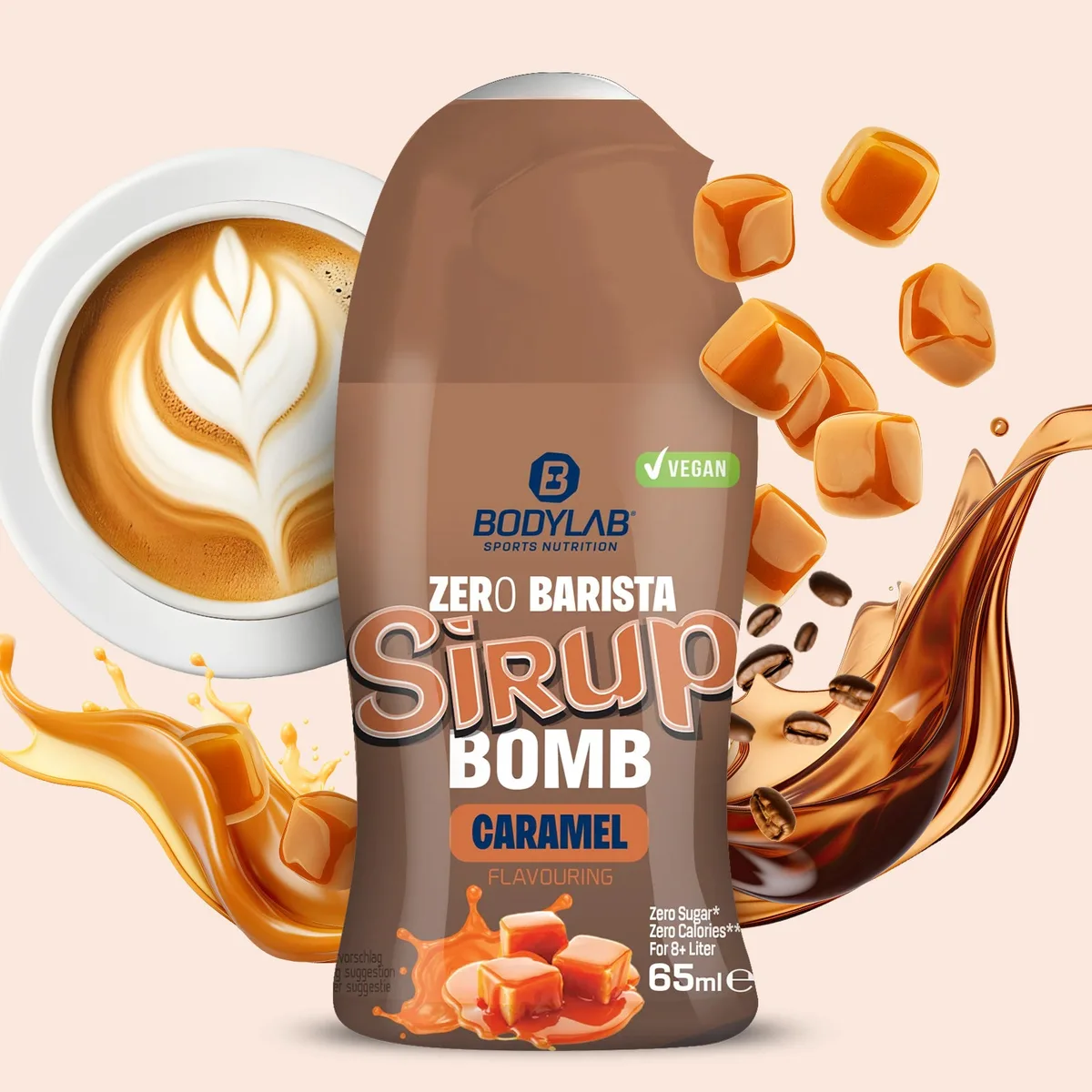 Zero Barista Sirup Bomb (65ml) Barista Caramel Cookie – Bild 5