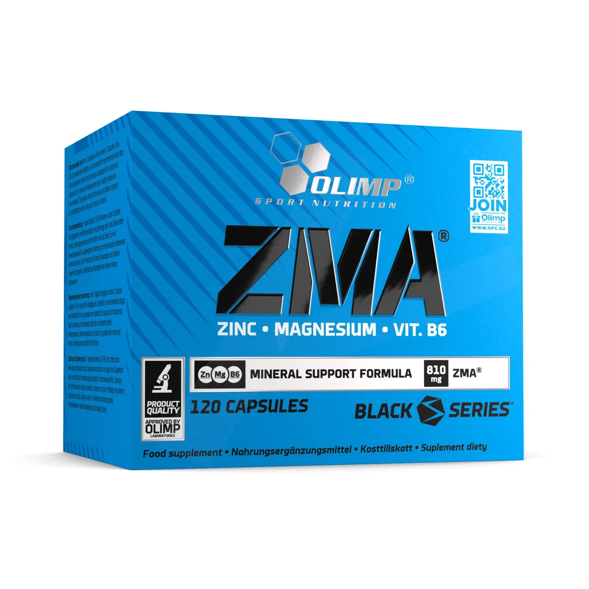 Olimp ZMA - 120 Kapseln - Enthält 10mg Zink, 150g Magnesium und 3,5mg Vitamin B6
