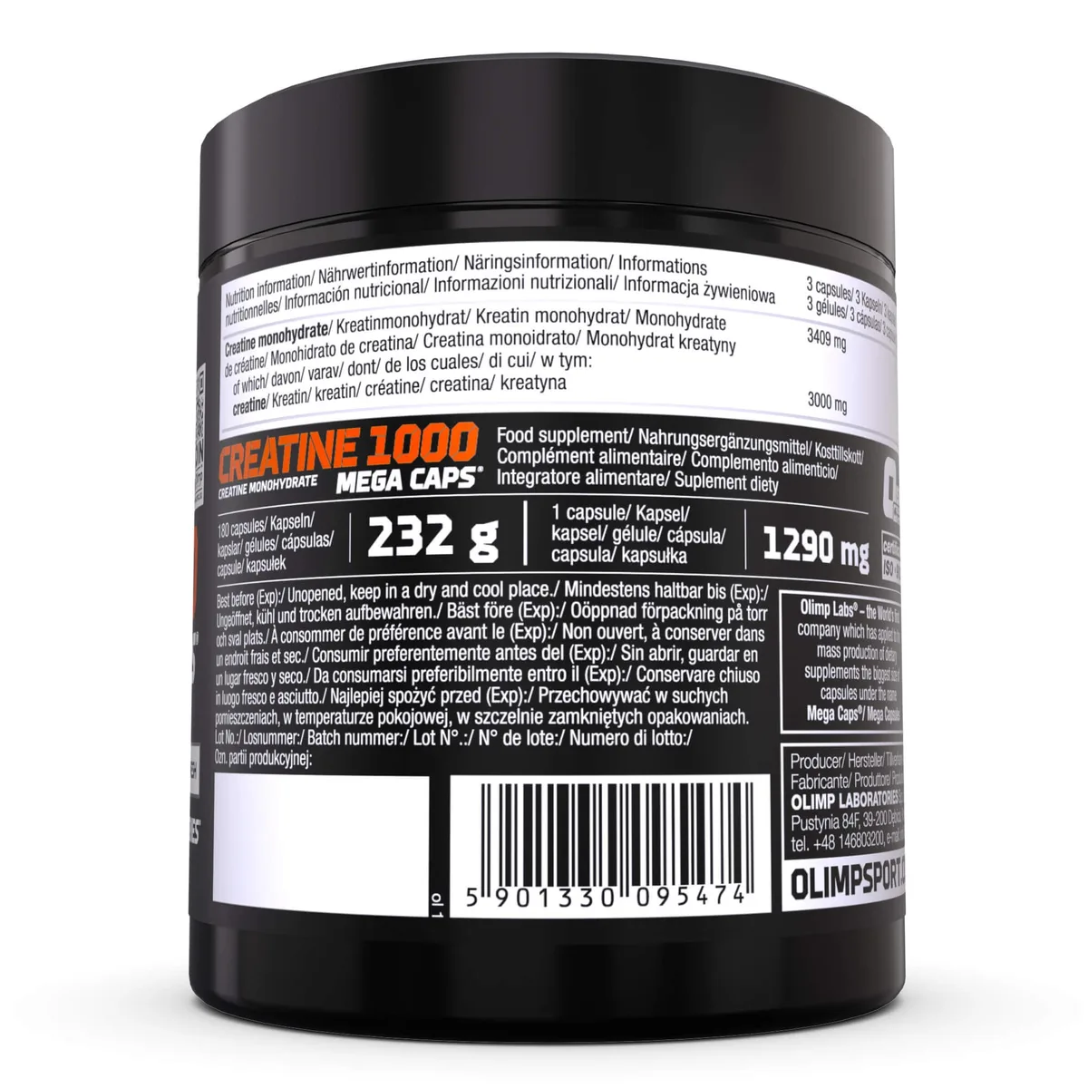 Creatine 1000 Mega Caps (180 Kapseln) – Bild 2