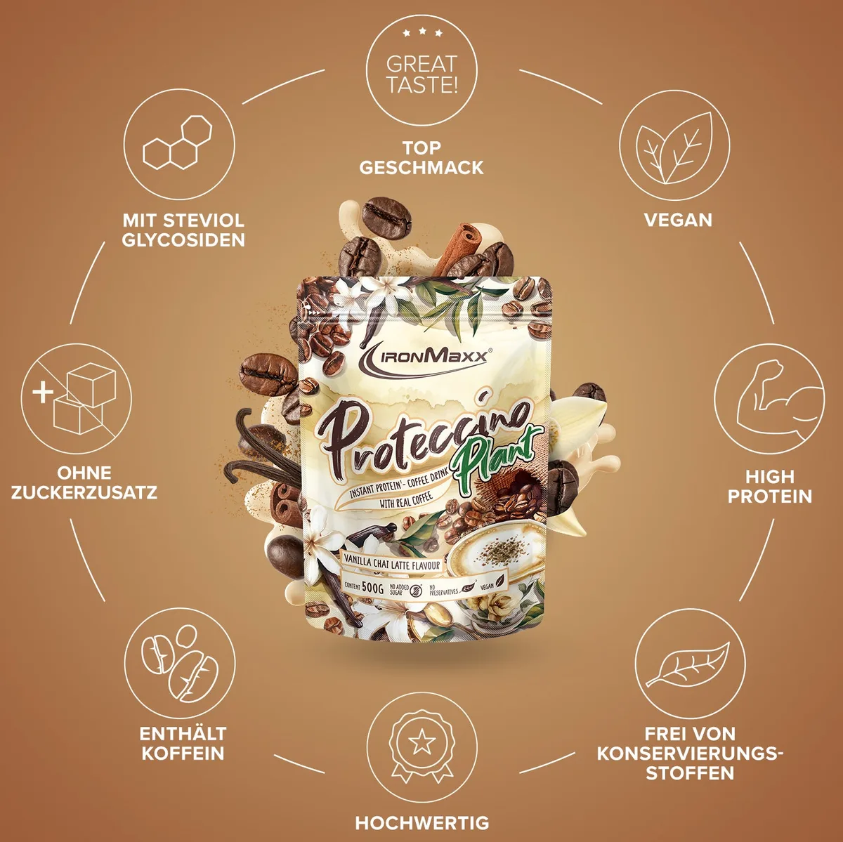 Proteccino Plant (500g) - Vanilla Chai Latte – Bild 5