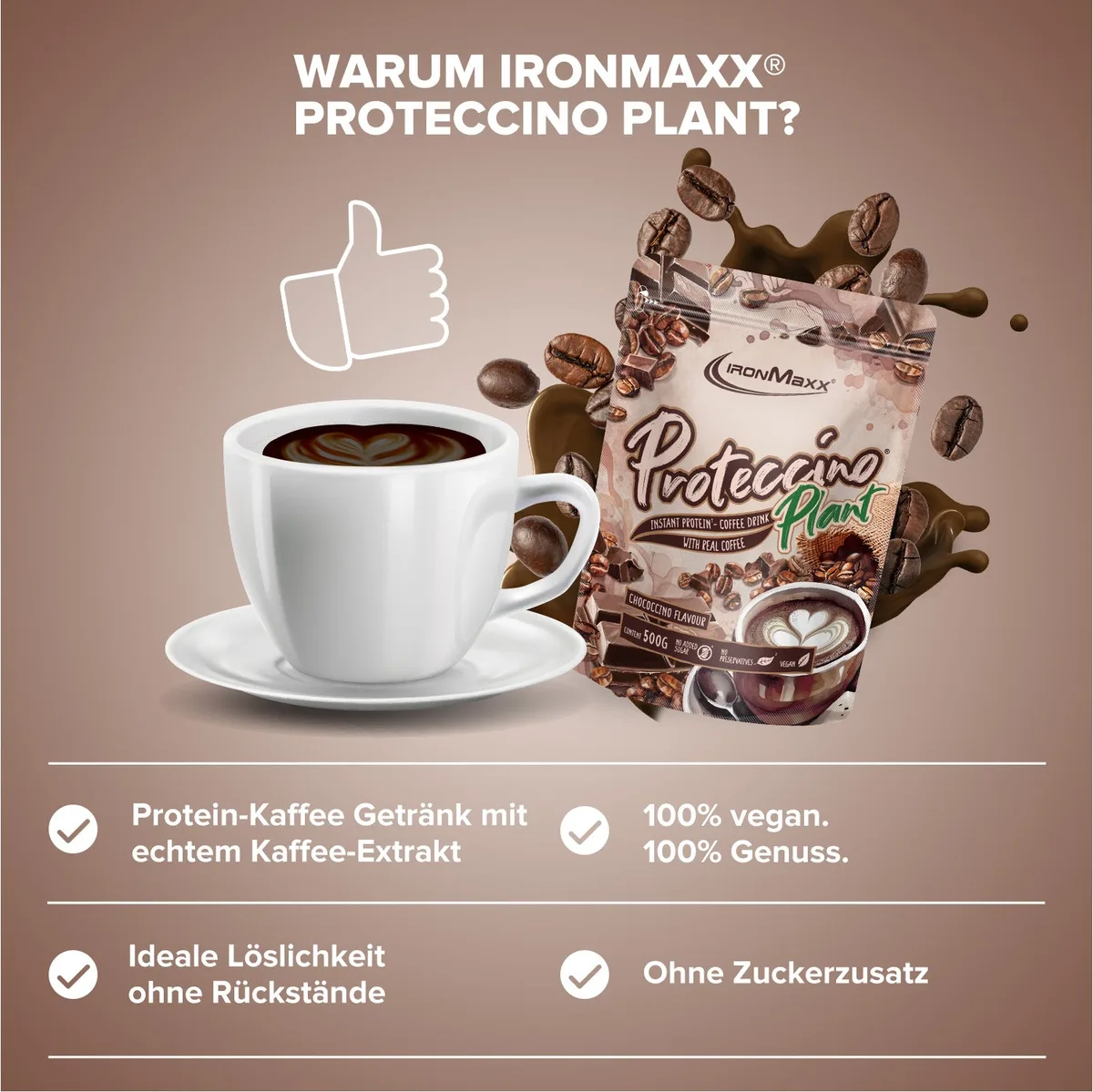 Proteccino Plant (500g) - Chococcino – Bild 3