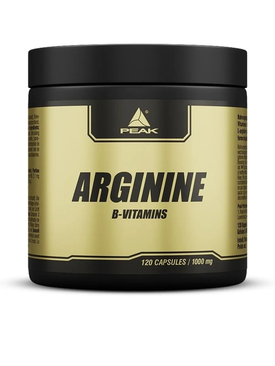 PEAK Arginin - 120 Kapseln I 40 Portionen I Pre Workout I hochdosiert I hohe Bioverfügbarkeit I Aminosäure I 2100 mg pro Tagesportion