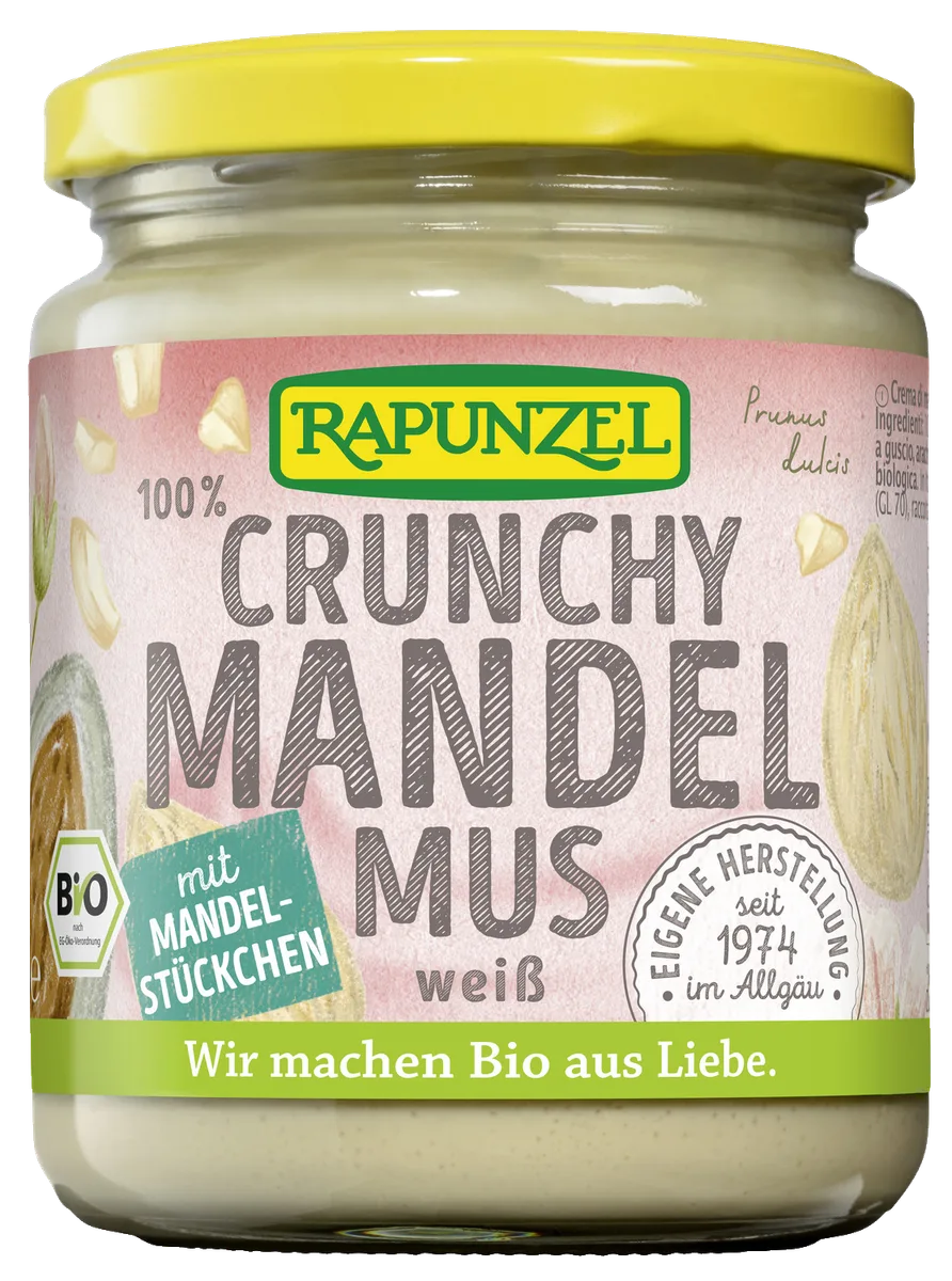 Mandelmus weiß Crunchy aus Europa bio (250g)