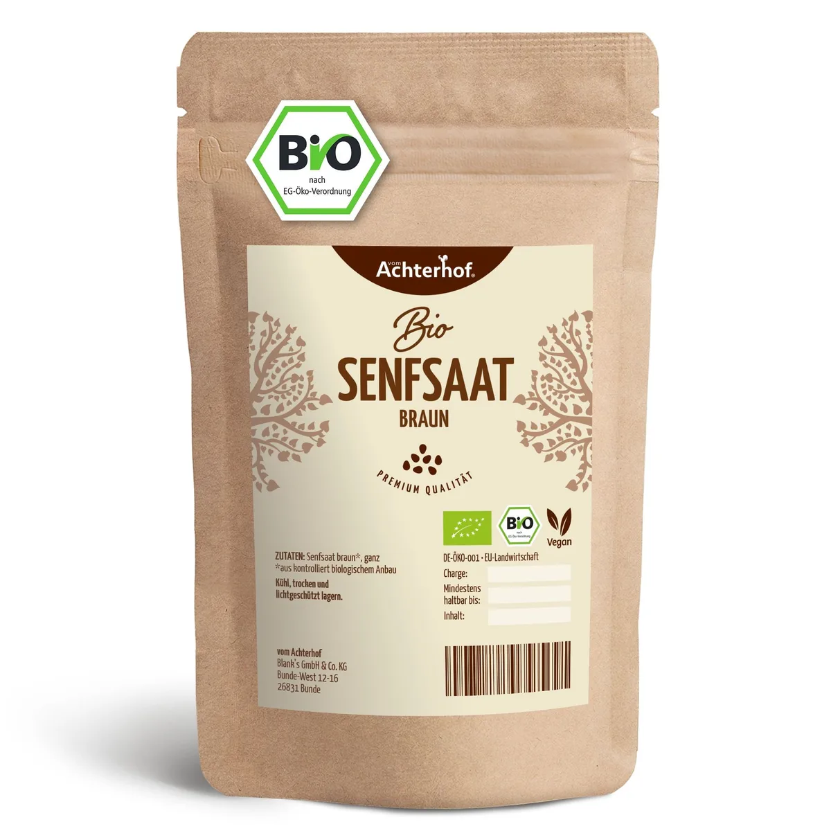 Senfsaat braun ganz Bio (500g) – Bild 3