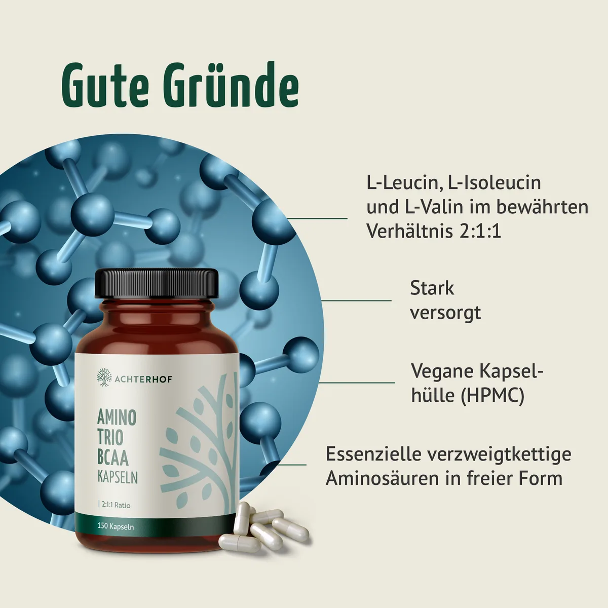 BCAA (120 Kapseln) – Bild 2