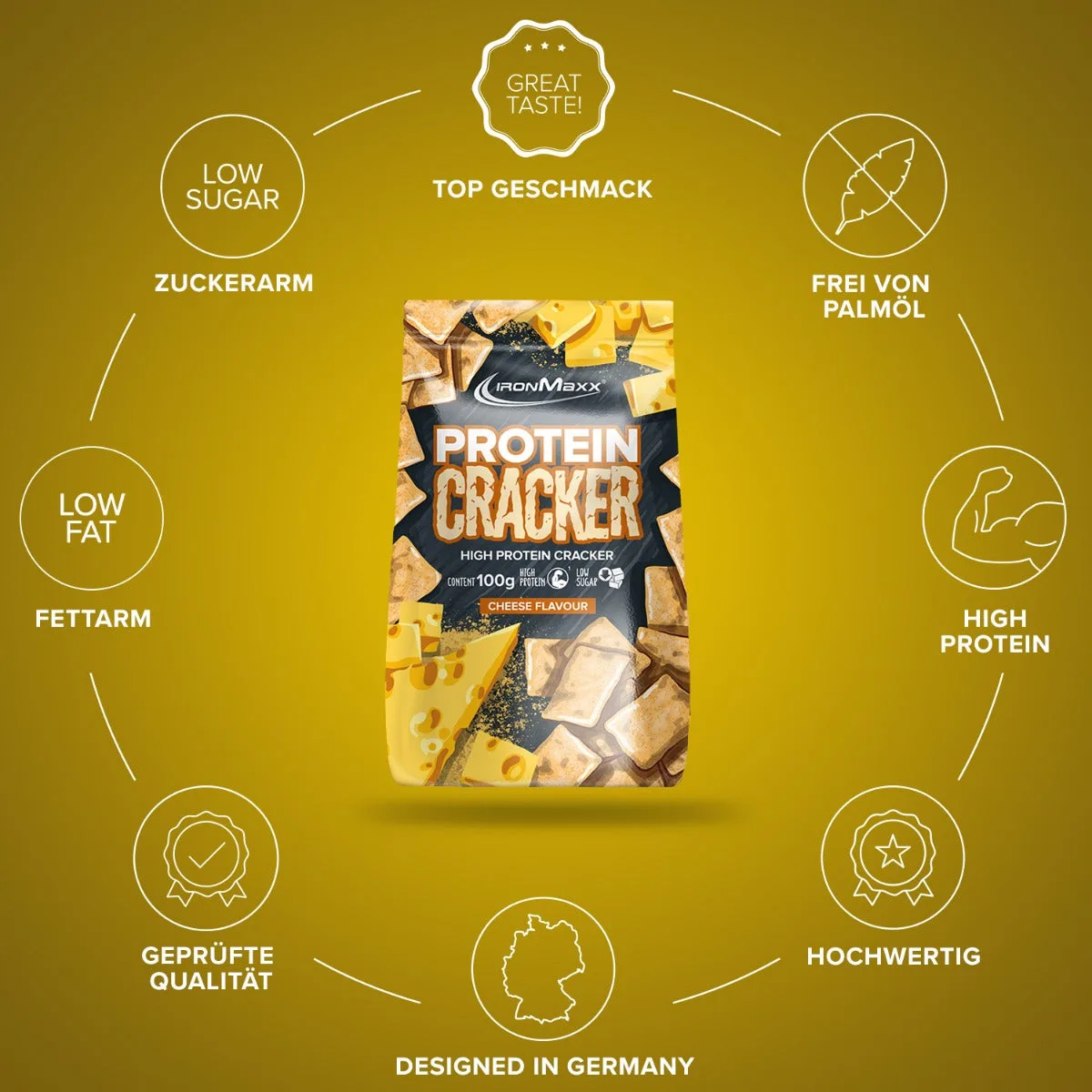 Protein Cracker (100g) - Cheese – Bild 5