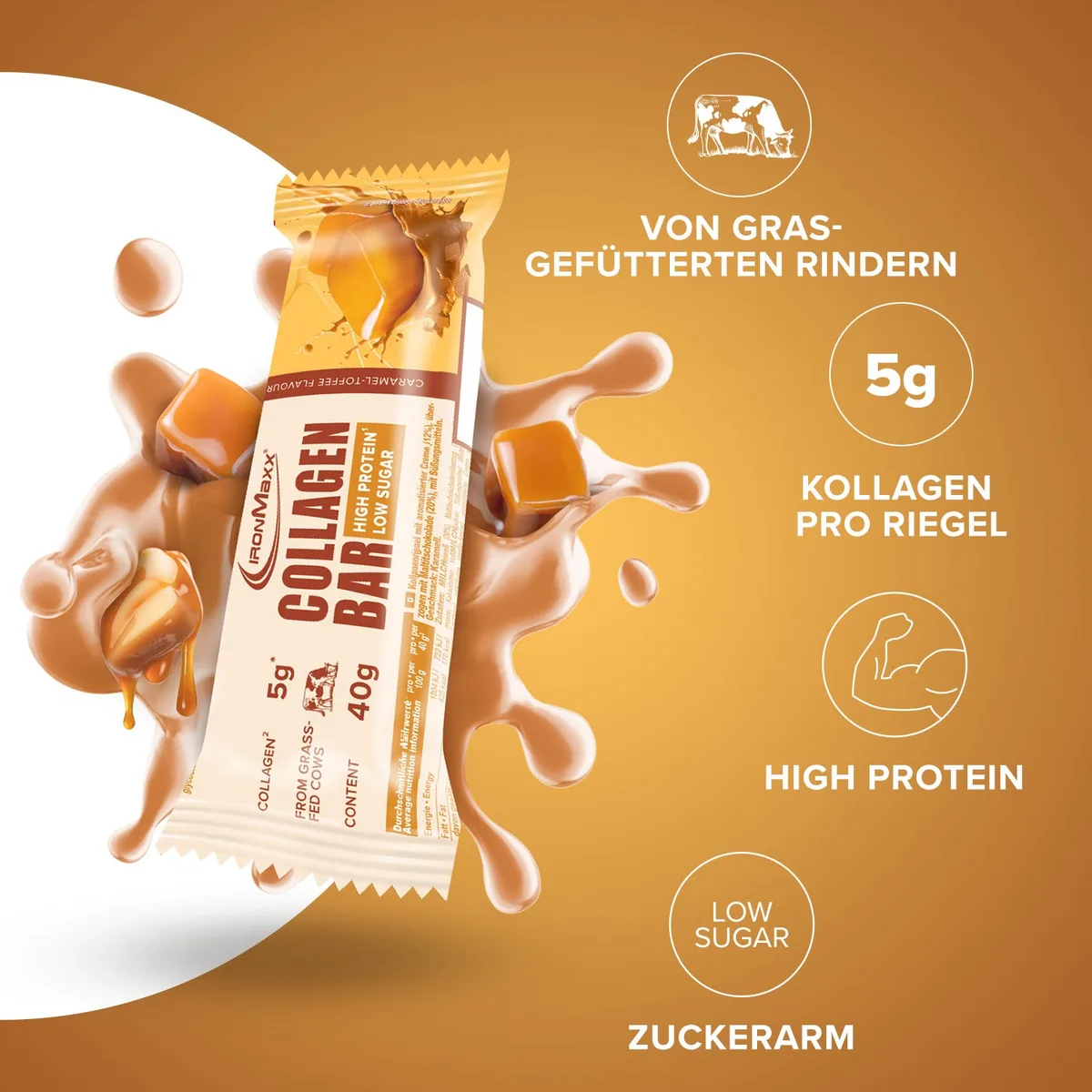 Collagen Bar (40g) - Caramel – Bild 7
