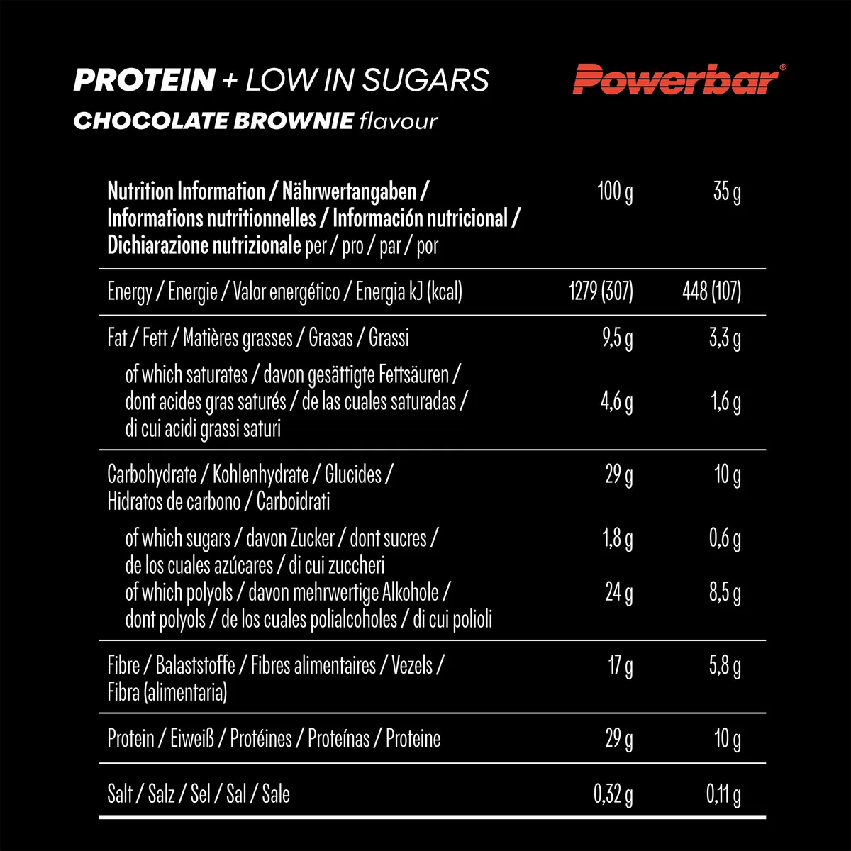 Protein+ Low in Sugars (16x35g) Chocolate Brownie – Bild 5