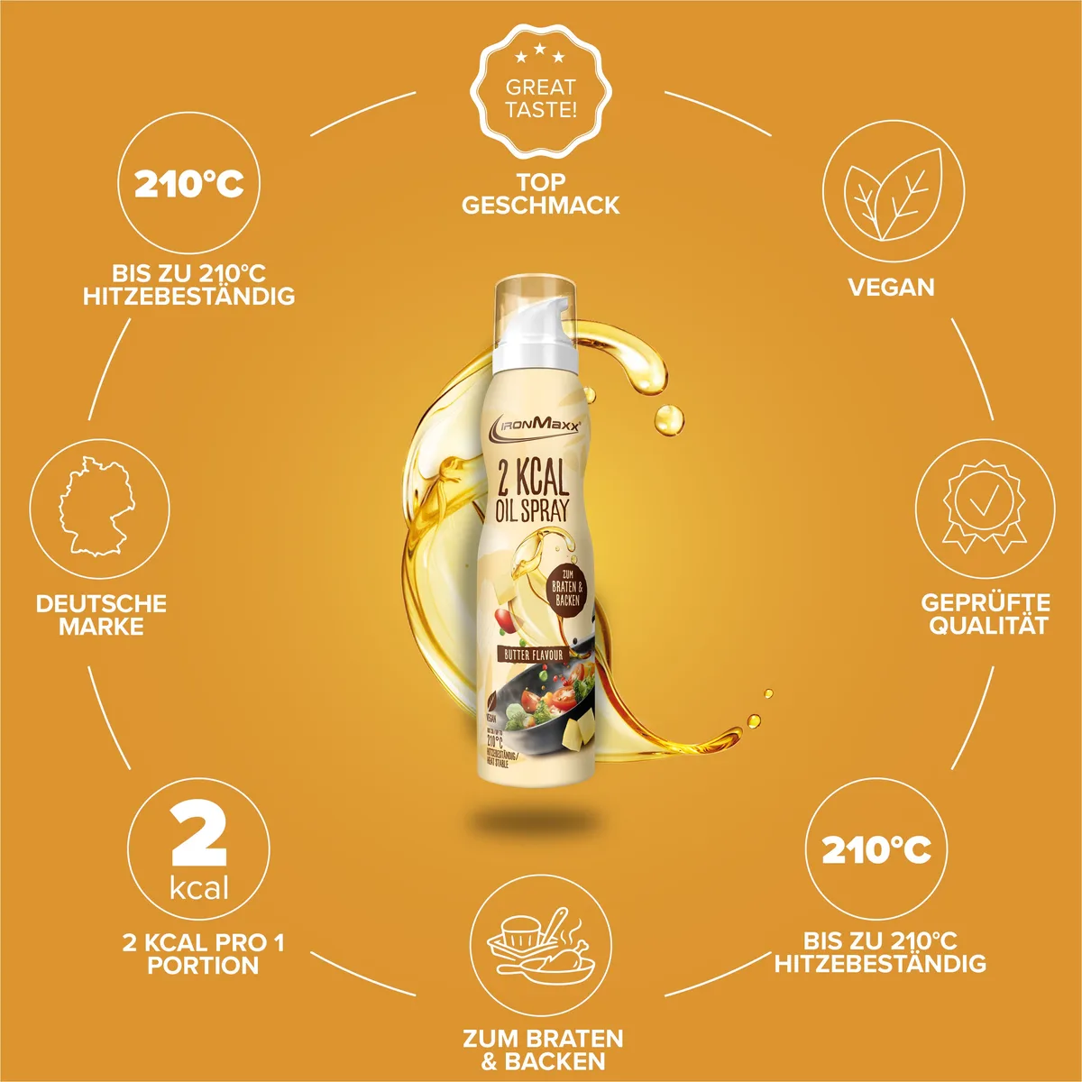 2 kcal Oil Spray (200ml) - Butter – Bild 5