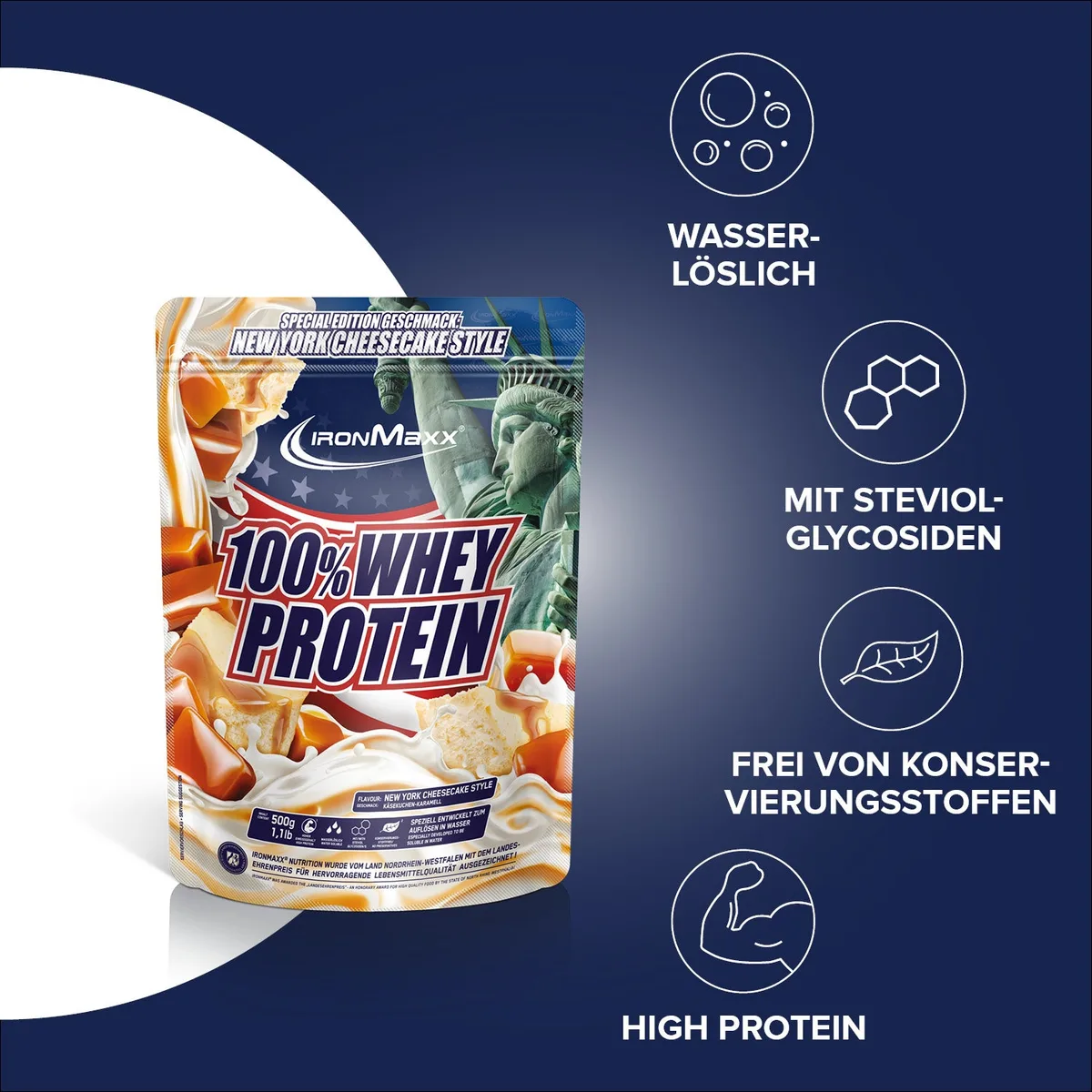 100% Whey Protein (500g) - New York Cheesecake Style (Special Edition) – Bild 2