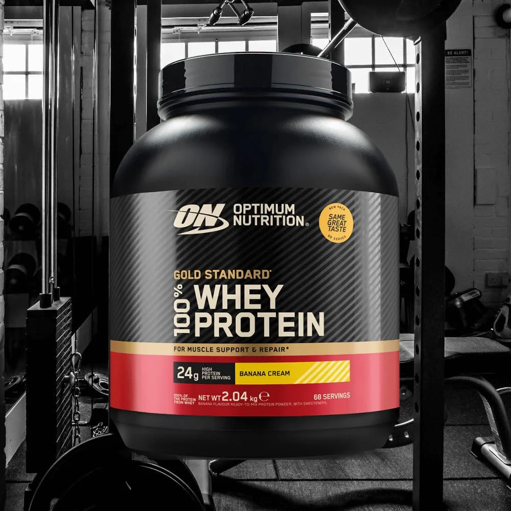 Optimum Nutrition 100% Whey Gold Standard (2000g) Banana Cream - Eiweiße - Molkenprotein-Mischung – Bild 2
