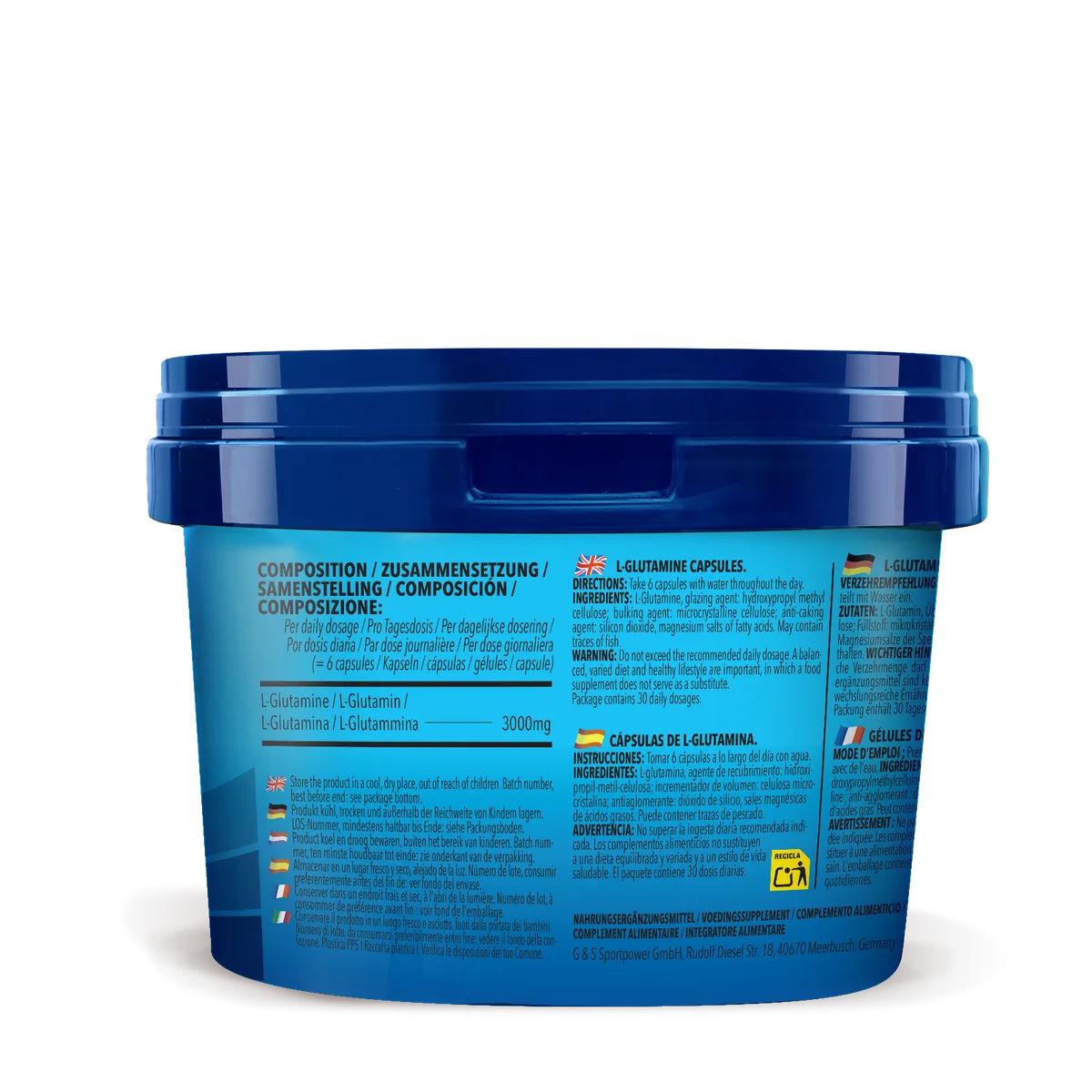 L-Glutamin (180 Kapseln) – Bild 3