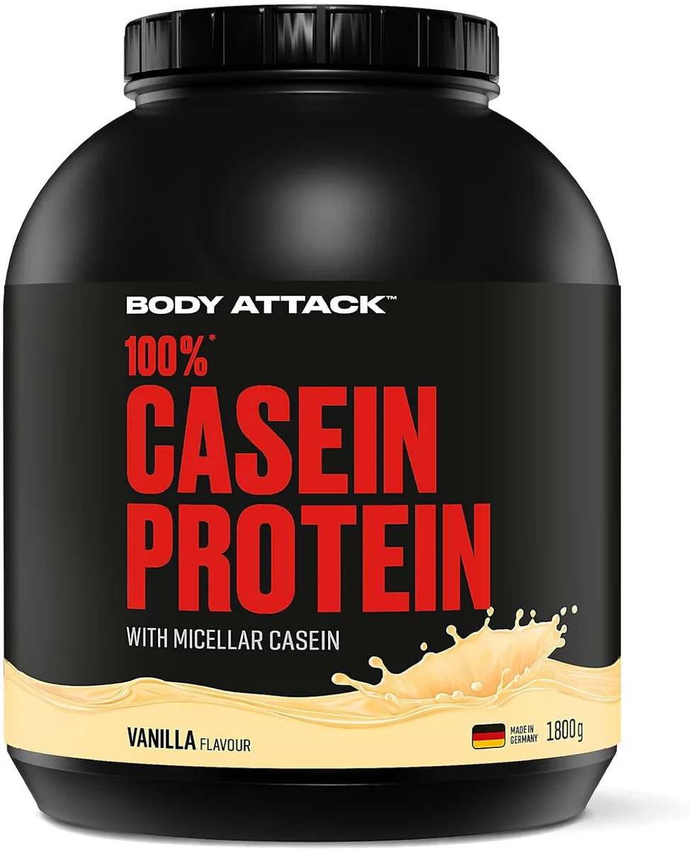 100% Casein Protein (1800g) Vanilla Cream – Bild 2