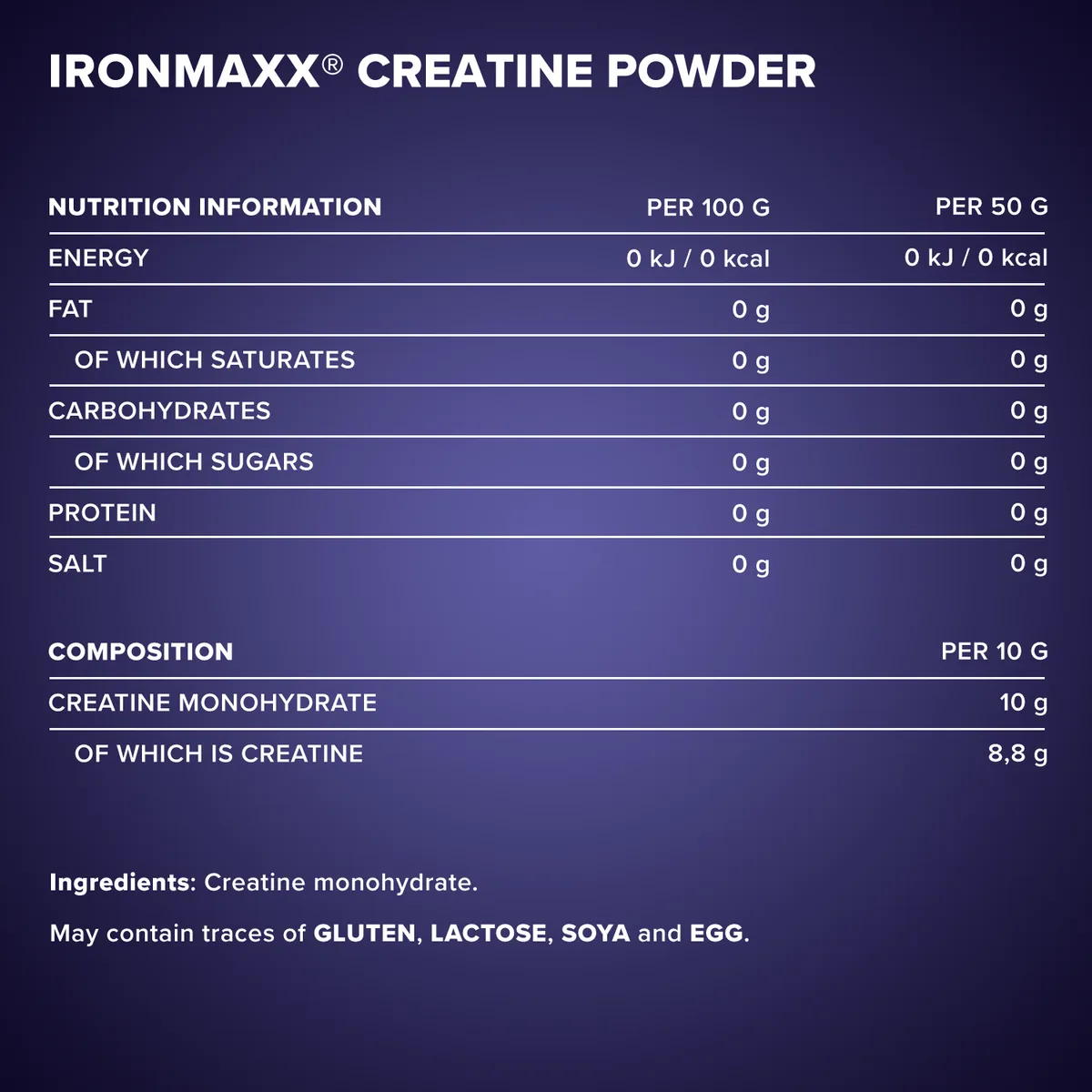 Creatine Powder Monohydrat (500g) – Bild 4