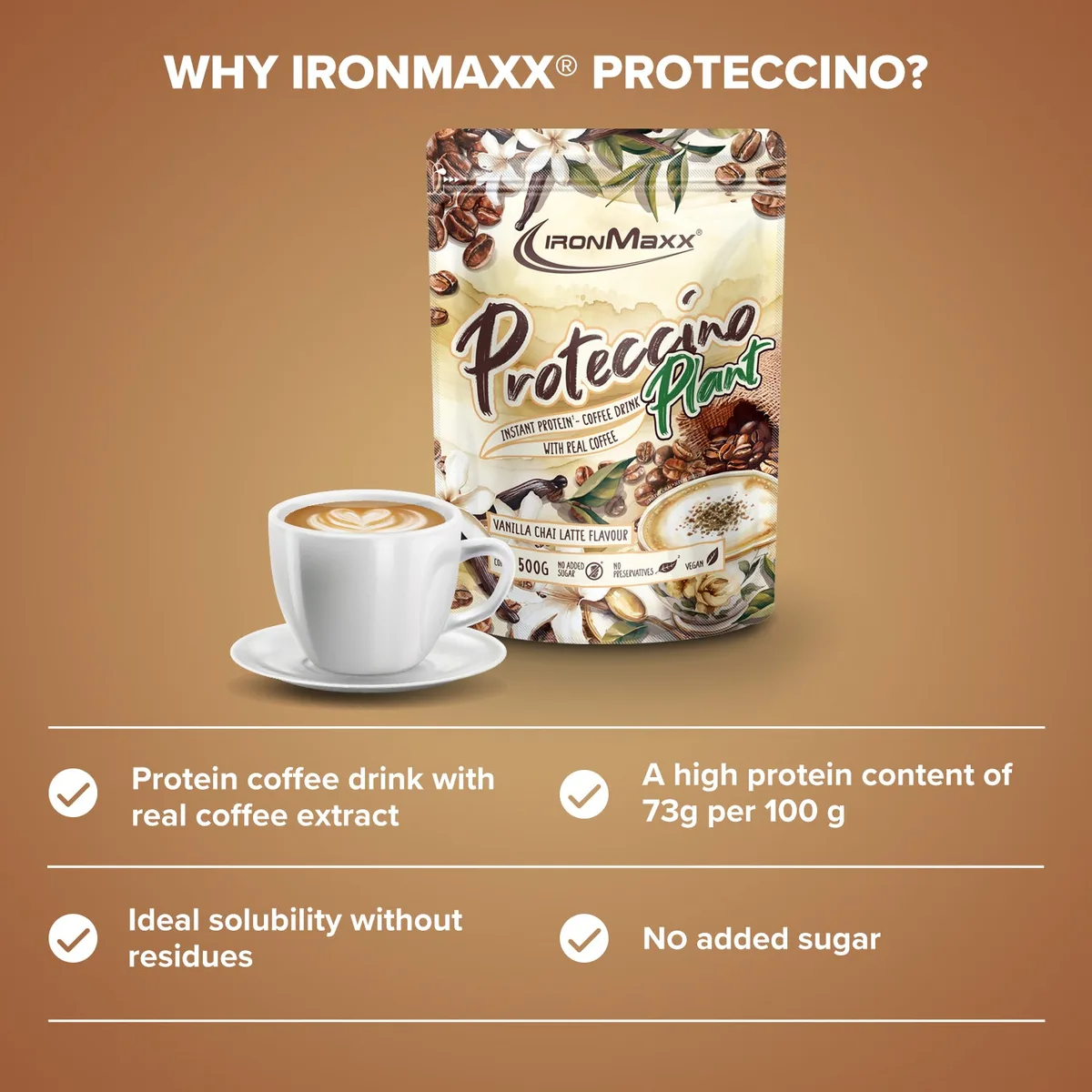 Proteccino Plant (500g) - Vanilla Chai Latte – Bild 8
