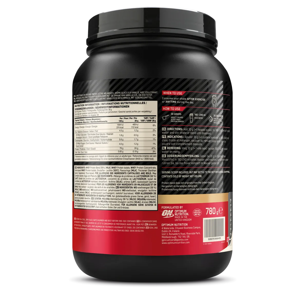 100% Whey Gold Standard (780g) Double Rich Chocolate – Bild 3