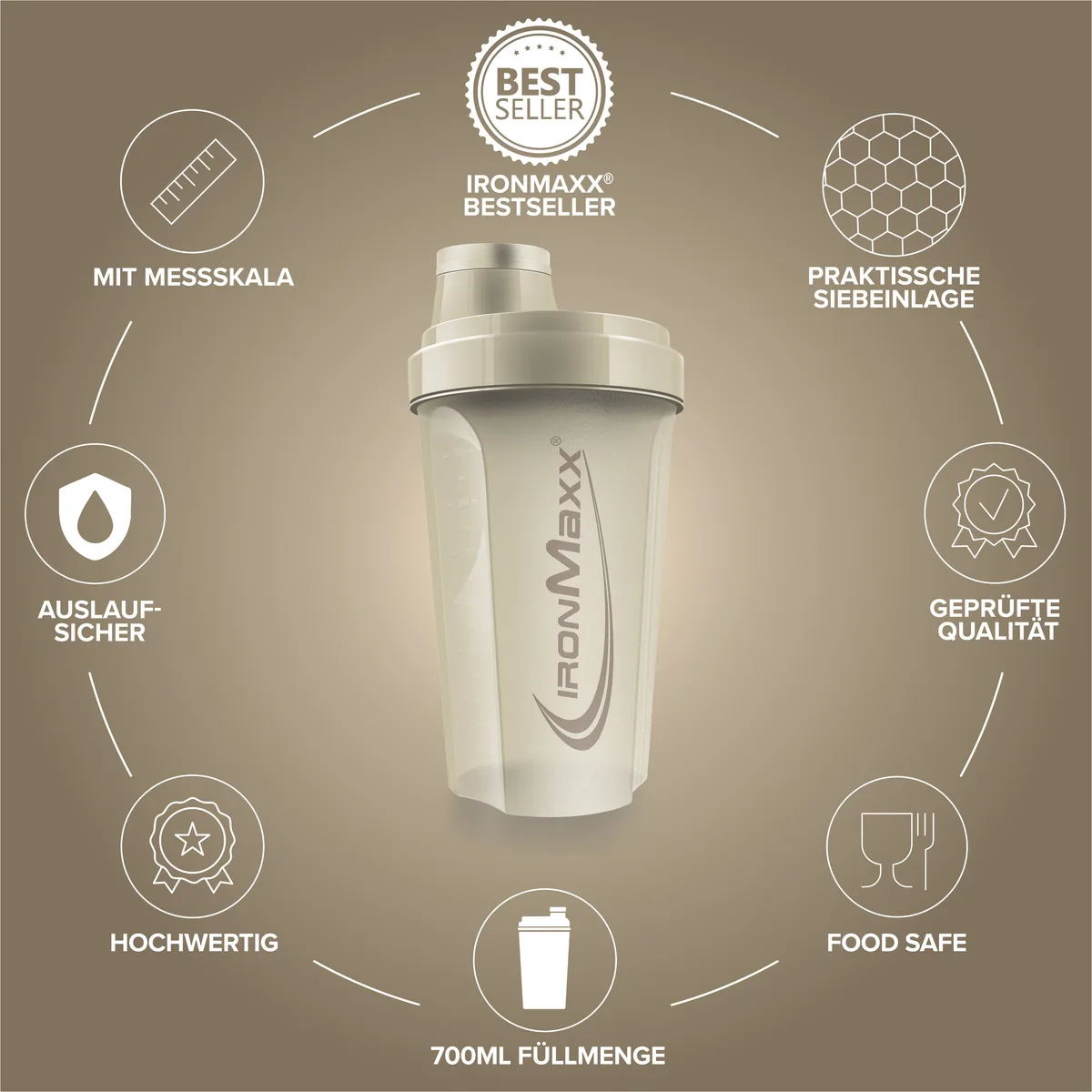 Shaker (700ml) - Sandstone Beige – Bild 4