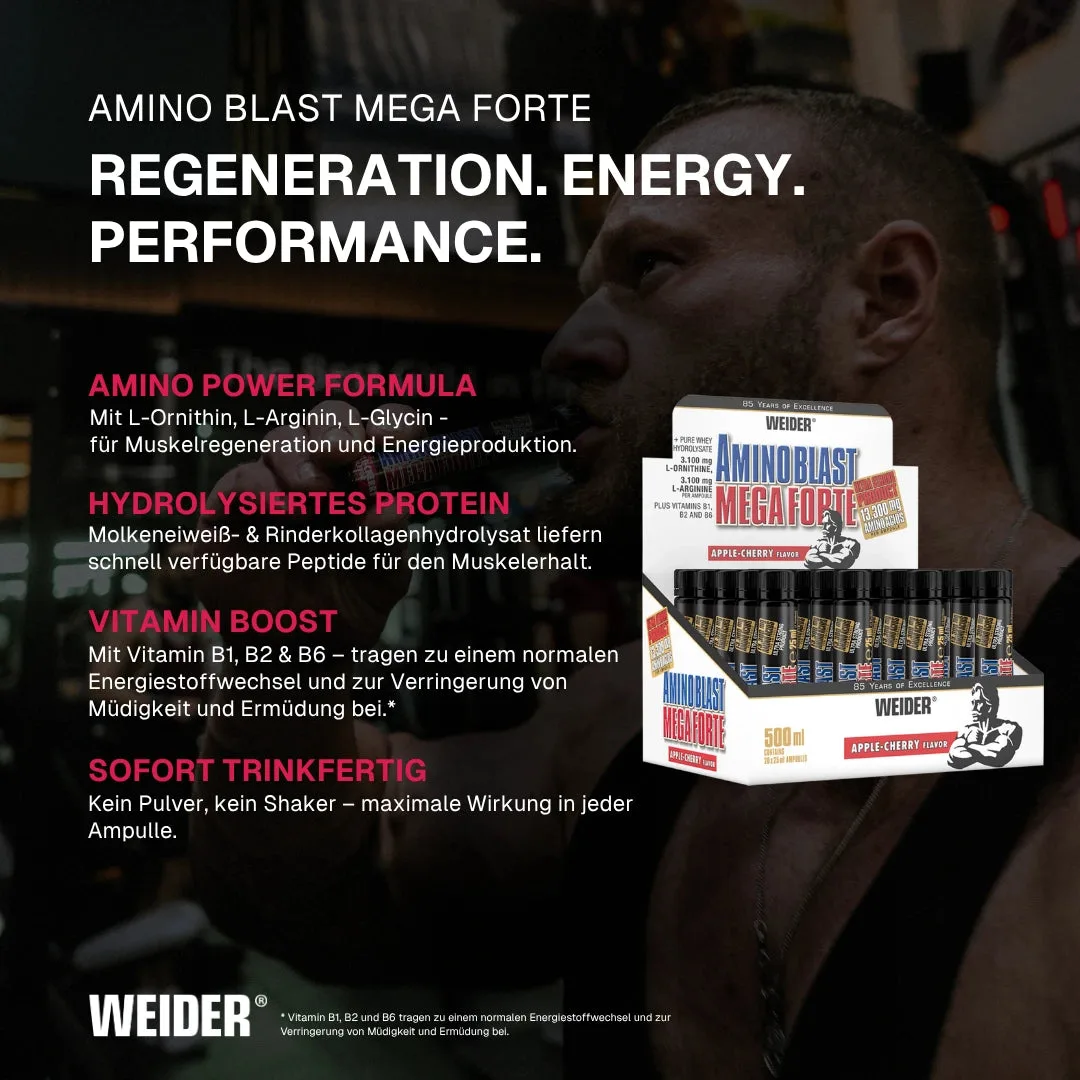 Amino Blast Mega Forte Apfel-Kirsche / 20 x 25ml – Bild 3