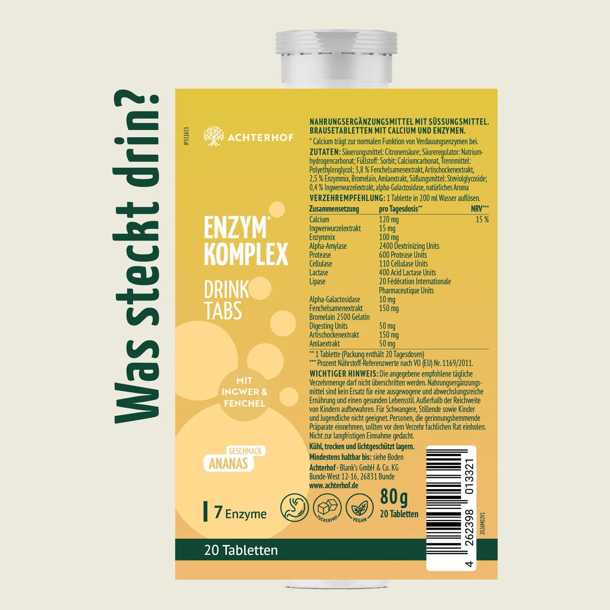 Enzymkomplex Drink Tabs (20 Tabletten) – Bild 5