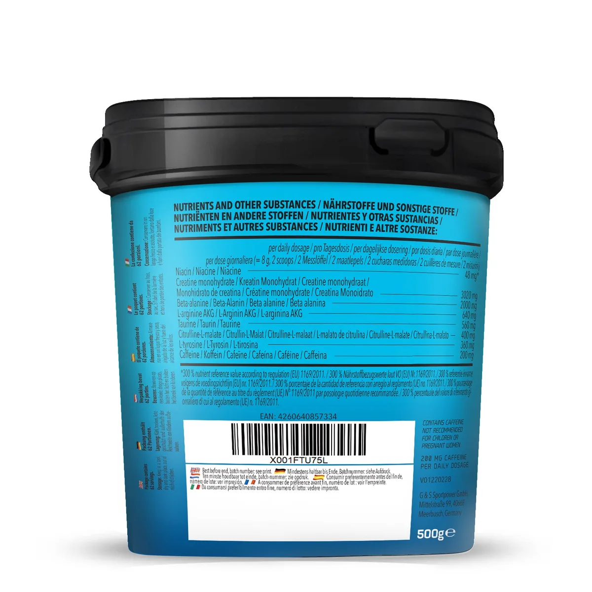 Concentrated Pre Workout (500g) Schwarze Johannisbeere – Bild 2
