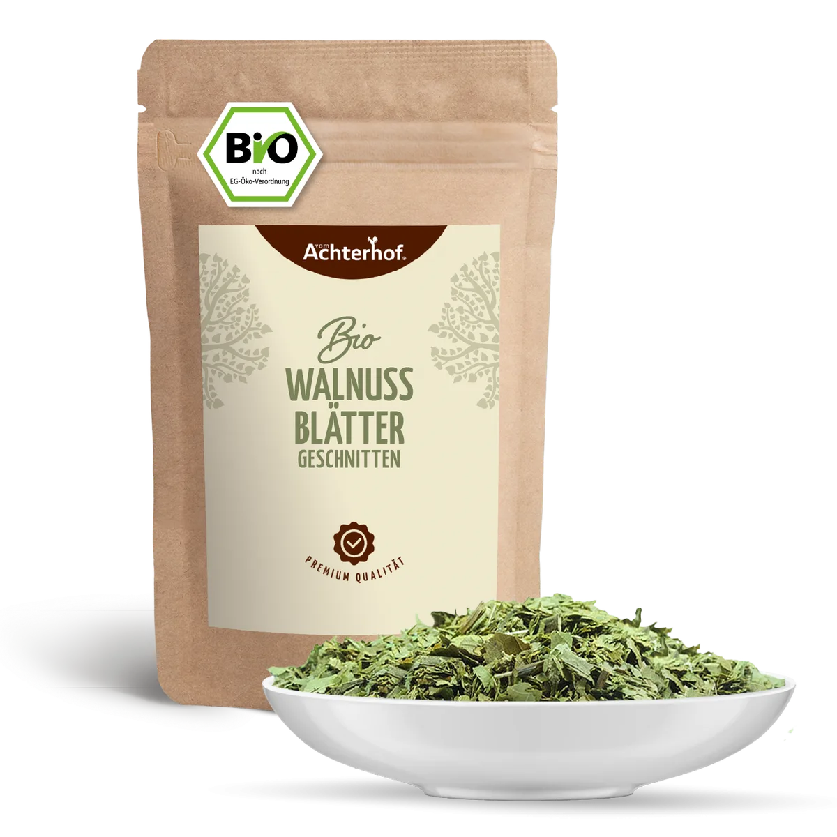 Walnussblätter geschnitten Bio (100g) – Bild 2