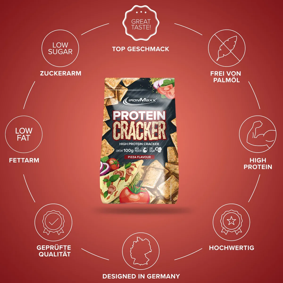 Protein Cracker (100g) - Pizza – Bild 5