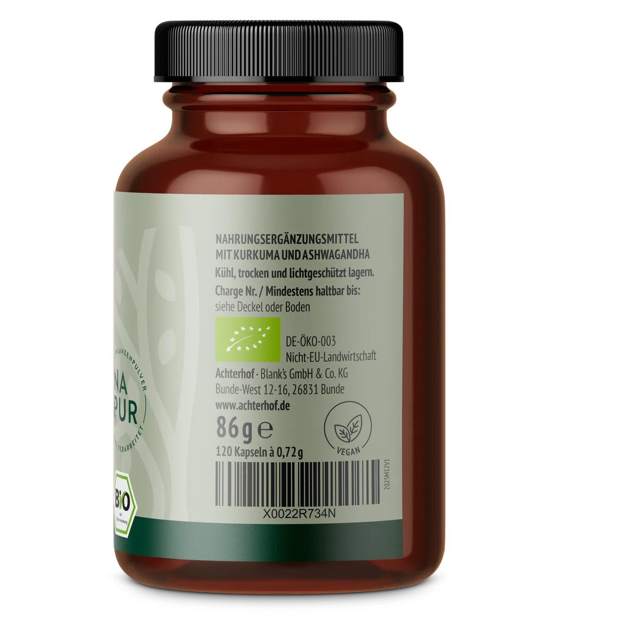 Goldene Mischung Kapseln Bio – ohne Piperin (120 Kapseln) – Bild 4