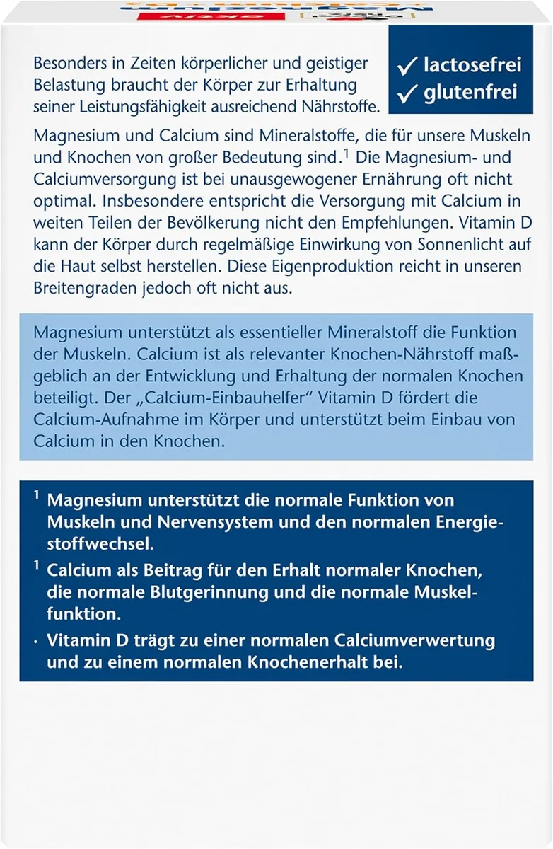 Magnesium + Calcium + D3 (120 Tabletten) – Bild 2