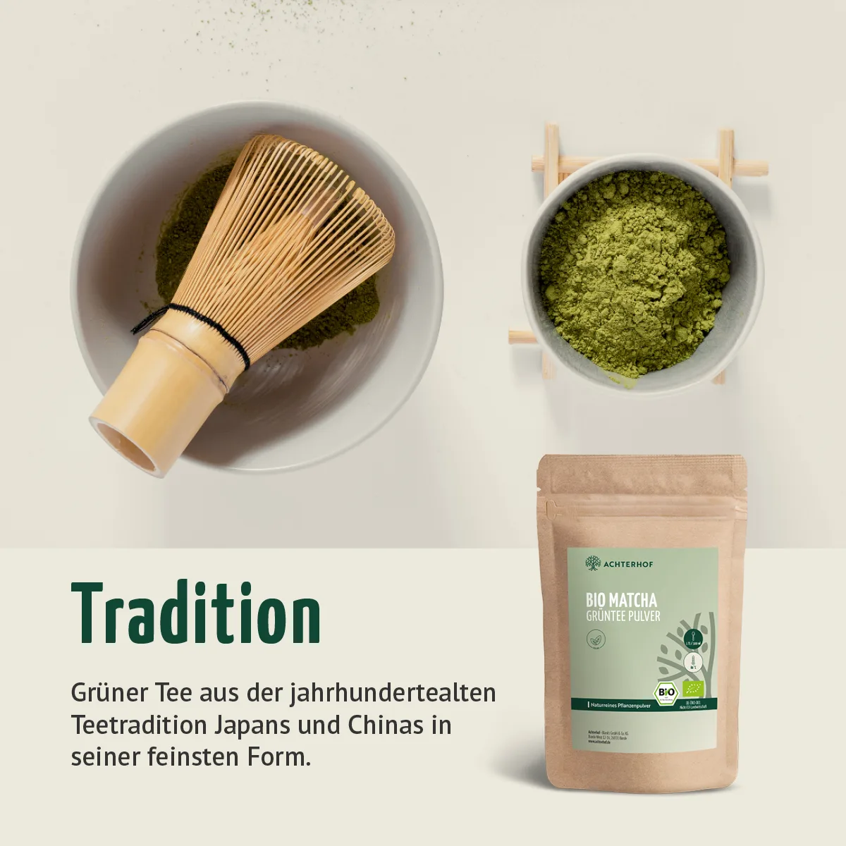 Bio Matcha Grüntee Pulver (250g) – Bild 4