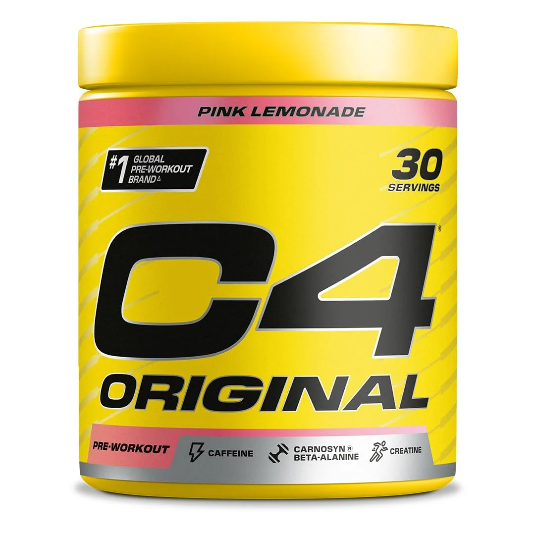 C4 Original - Pre-Workout-Booster - Getränkepulver für Energy Drink | 150 mg Koffein + Beta-Alanin + Kreatin-Monohydrat (Pinke Limonade, 30 Portionen)