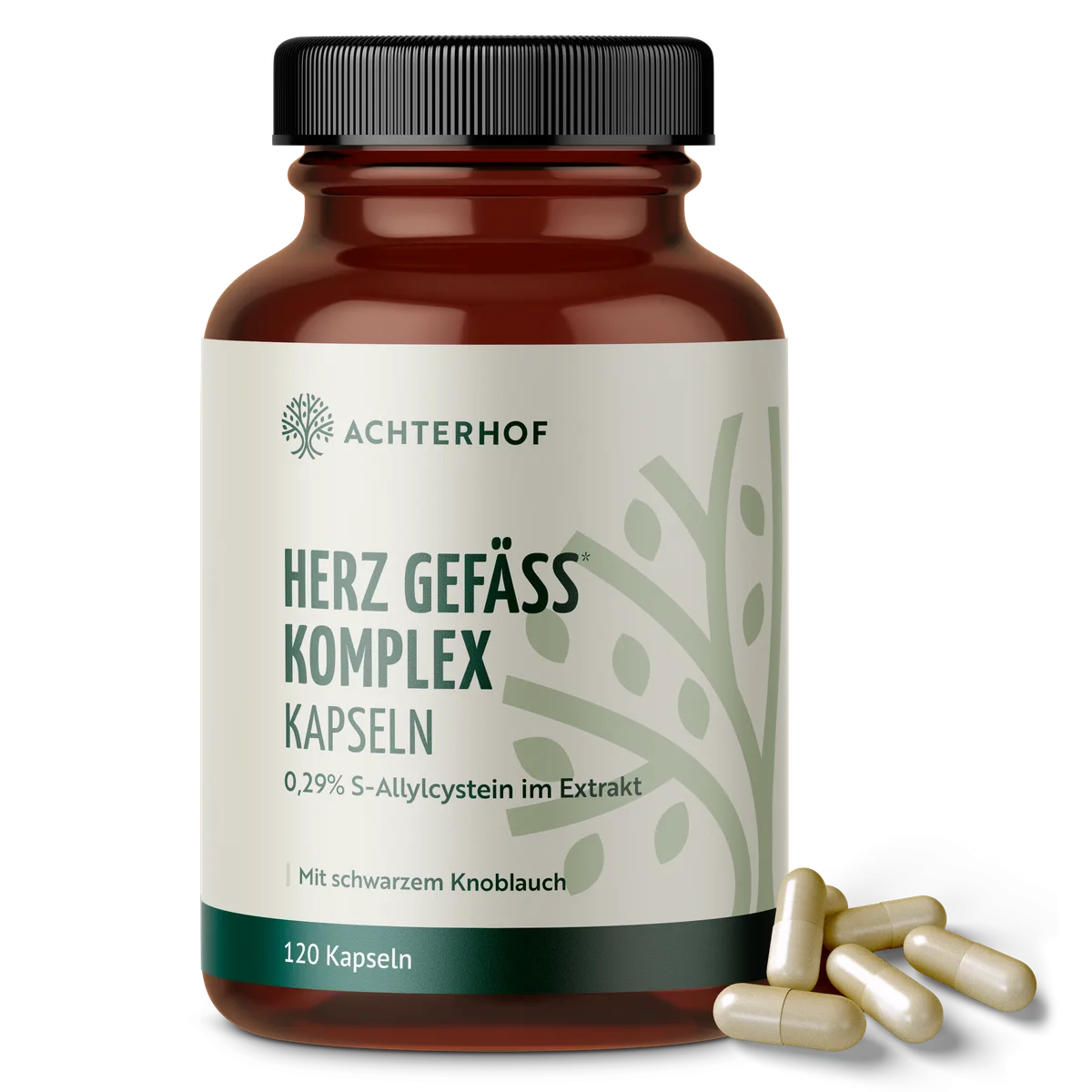 Herz Gefäß Komplex mit schwarzem Knoblauch (120 Kapseln)