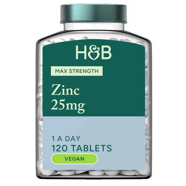 H&B Max Strength Zinc 25 mg – 120 Tabletten