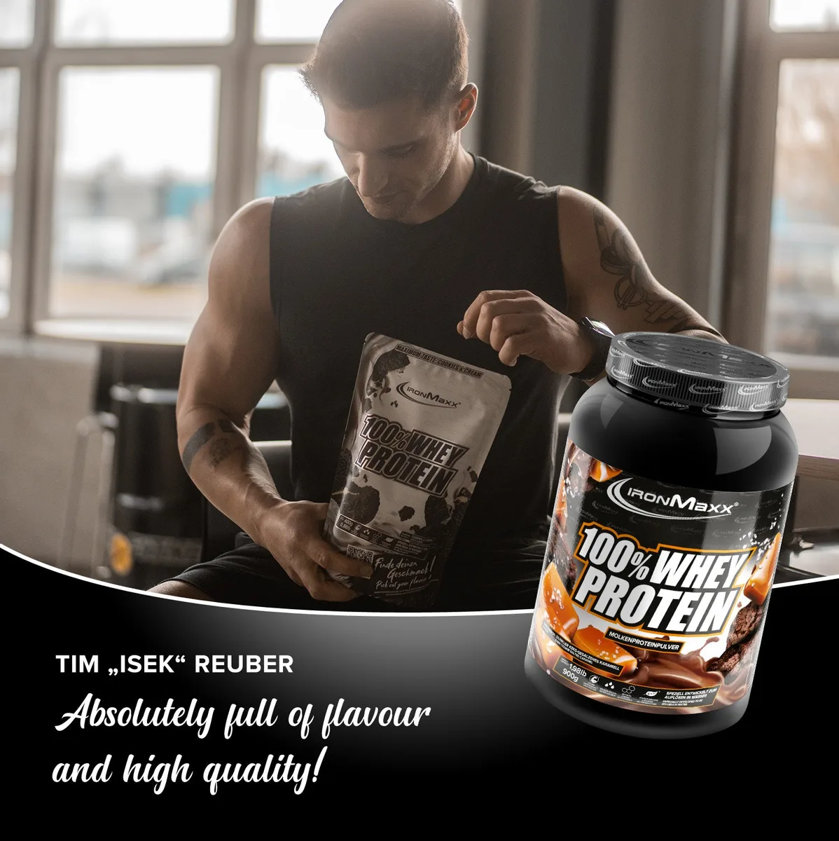 100% Whey Protein (900g) - Dark Cookies Salted Caramel – Bild 6
