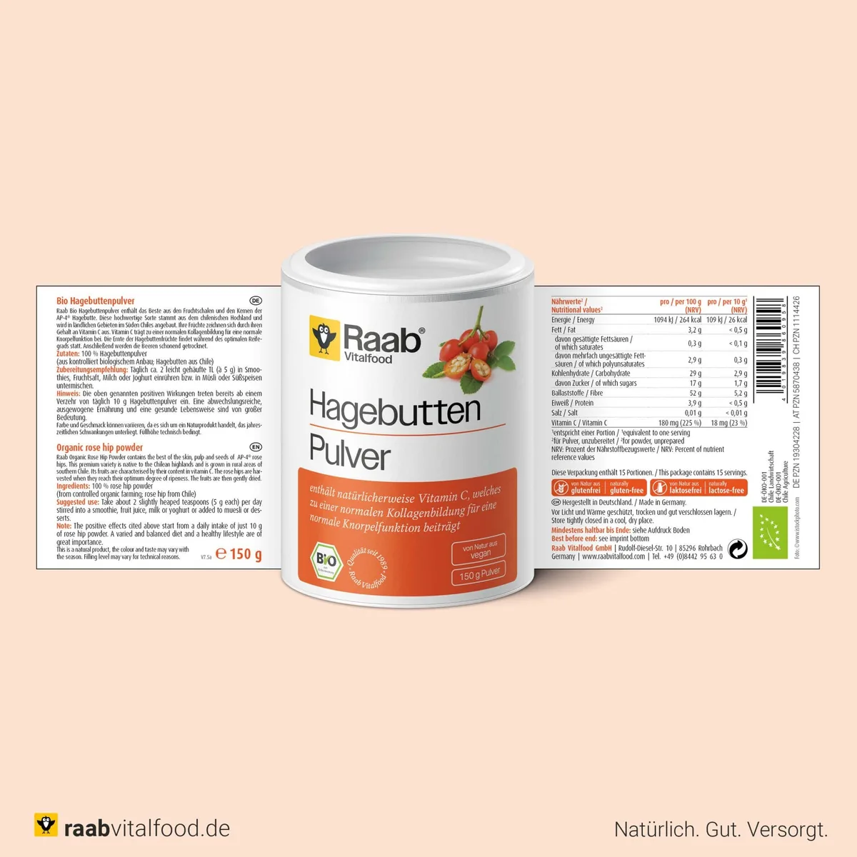 Bio Hagebutten Pulver (150g) – Bild 2