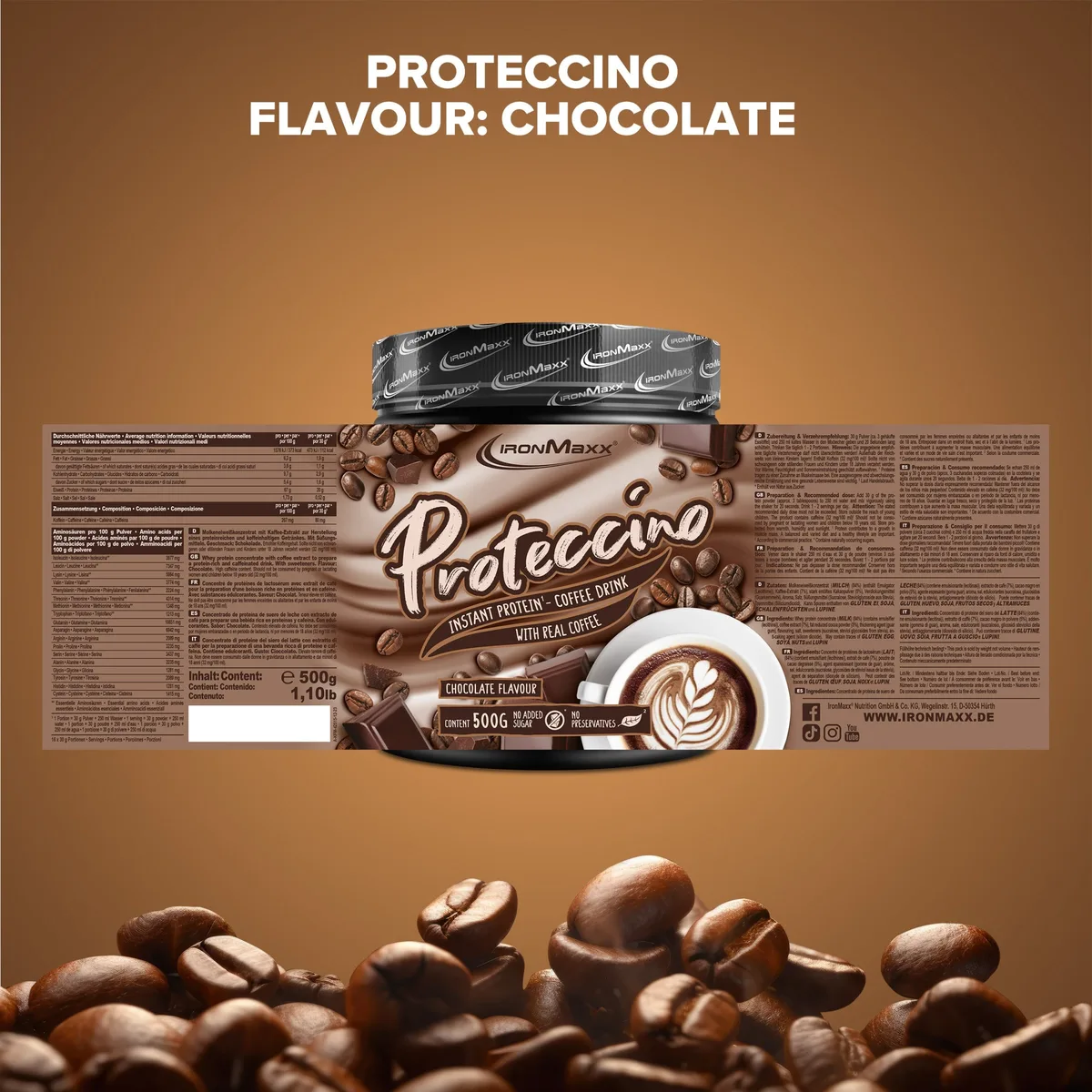 Proteccino (500g) - Chocolate – Bild 4