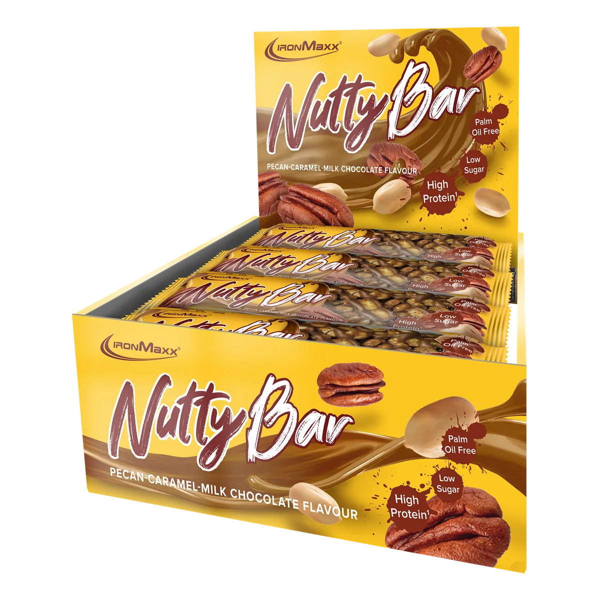 Nutty Bar (12x40g) - Pecan Caramel Milk Chocolate
