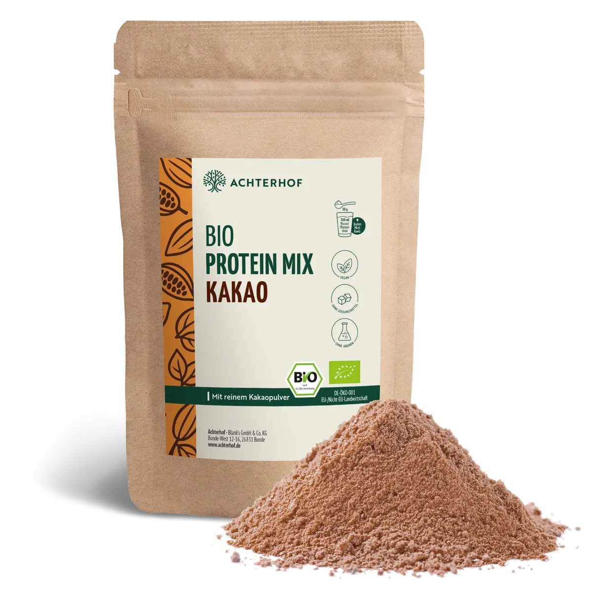 Bio Protein Mix Kakao (500g) – Bild 2