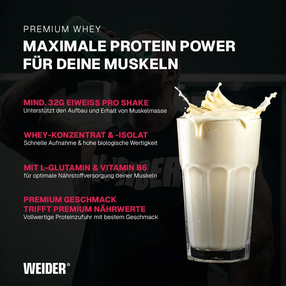 Premium Whey Strawberry Vanilla / 500 g – Bild 3